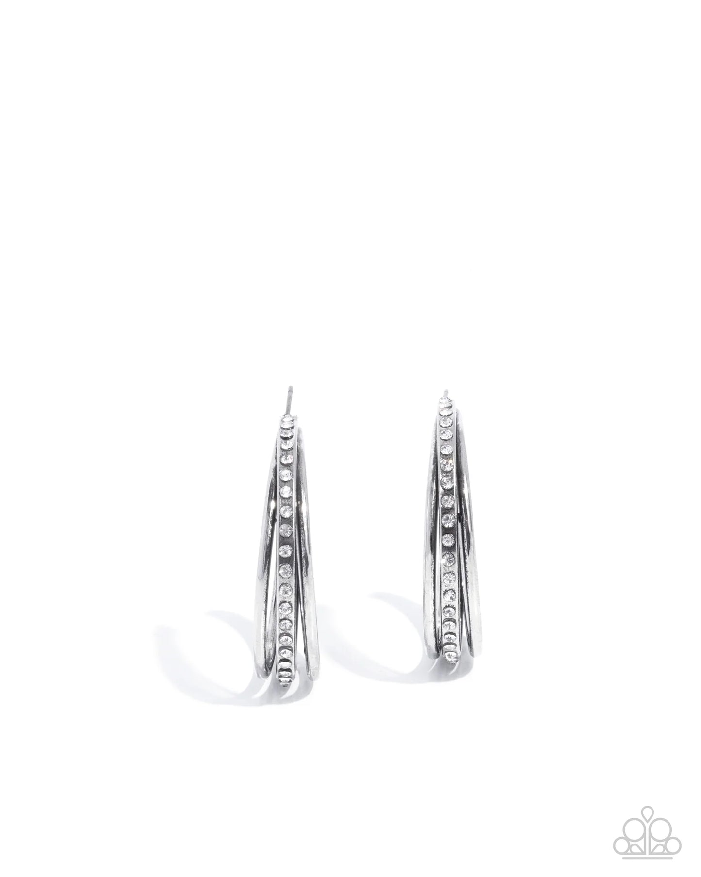 Commanding Culture White Hoop Earrings