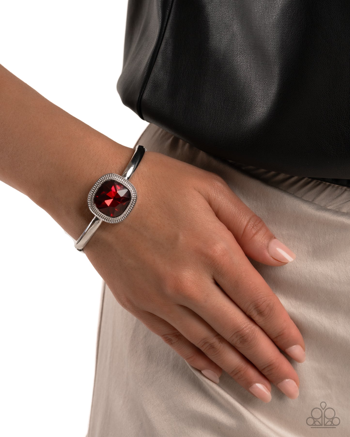 Adorably Asscher -Red Necklace
