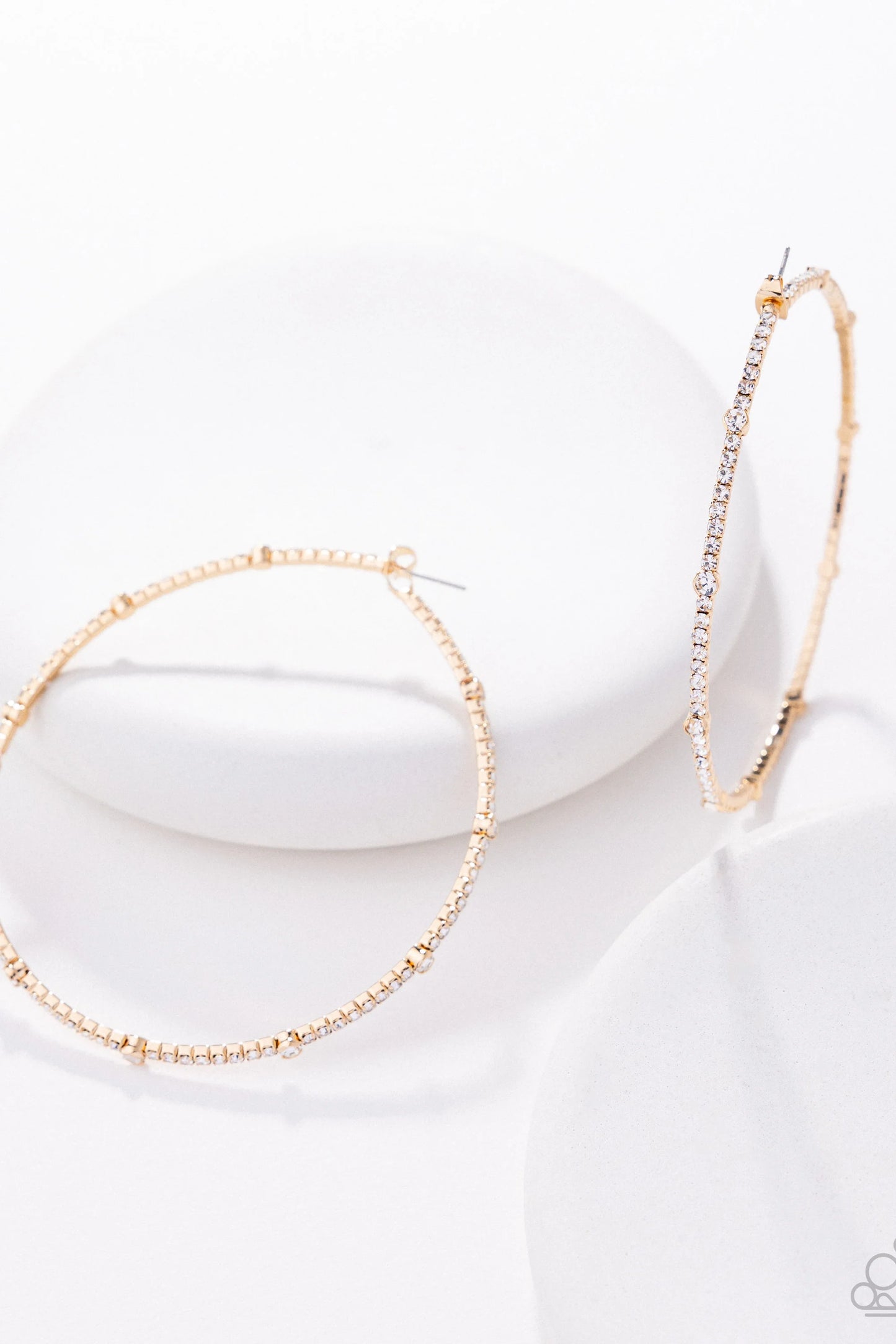 Sensational Squares - Gold Hoop Earrings - LOP