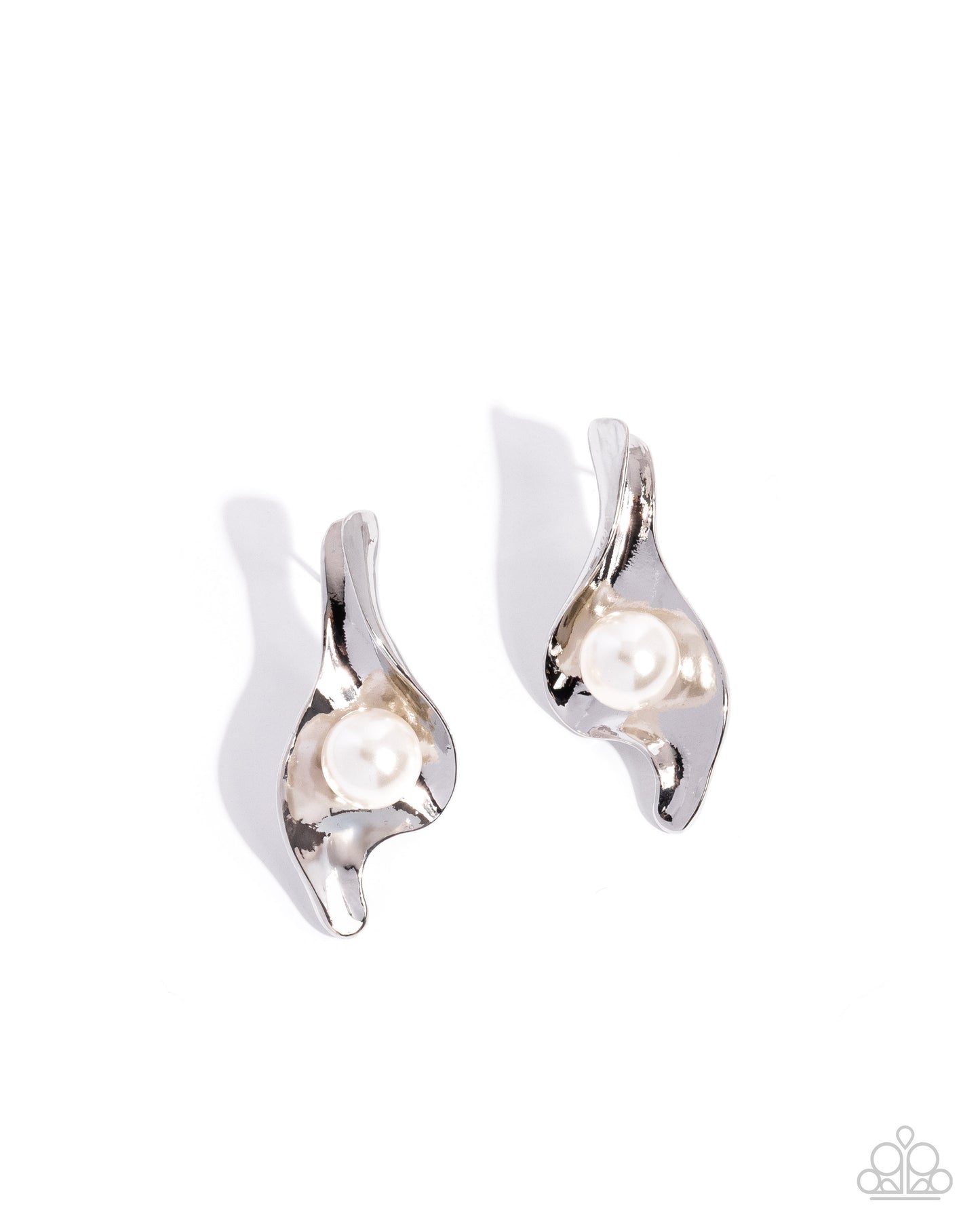 Adorably Audacious - White Earrings
