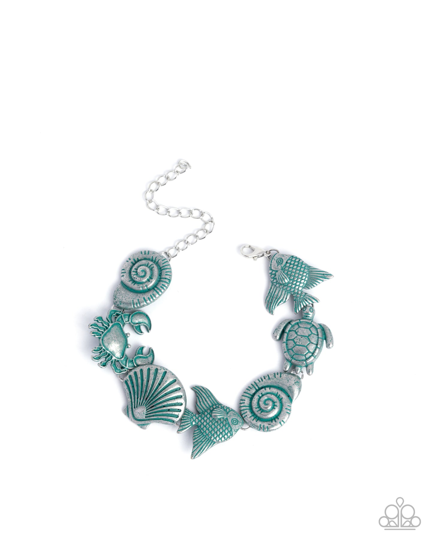Coastal Shelf - Blue Bracelet & Coastal Cay Combo Set