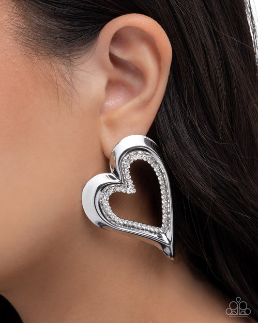 Cupid Chic White Earrings