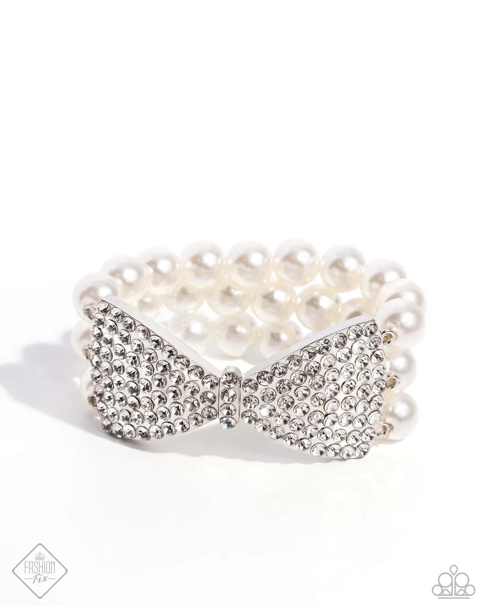 Dashing Demeanor White Bracelet - Fashion Fix