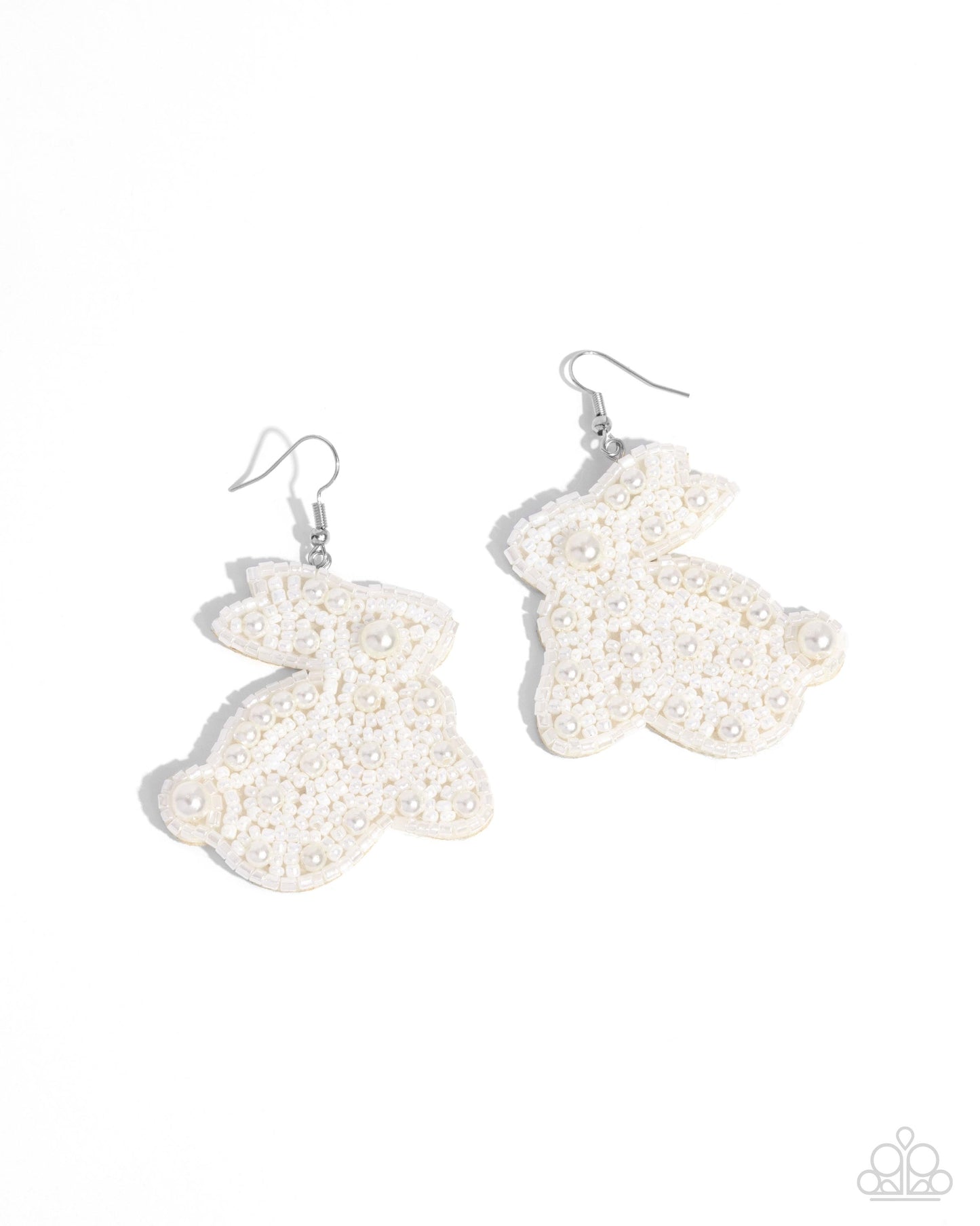 Easter Elegance White Earrings