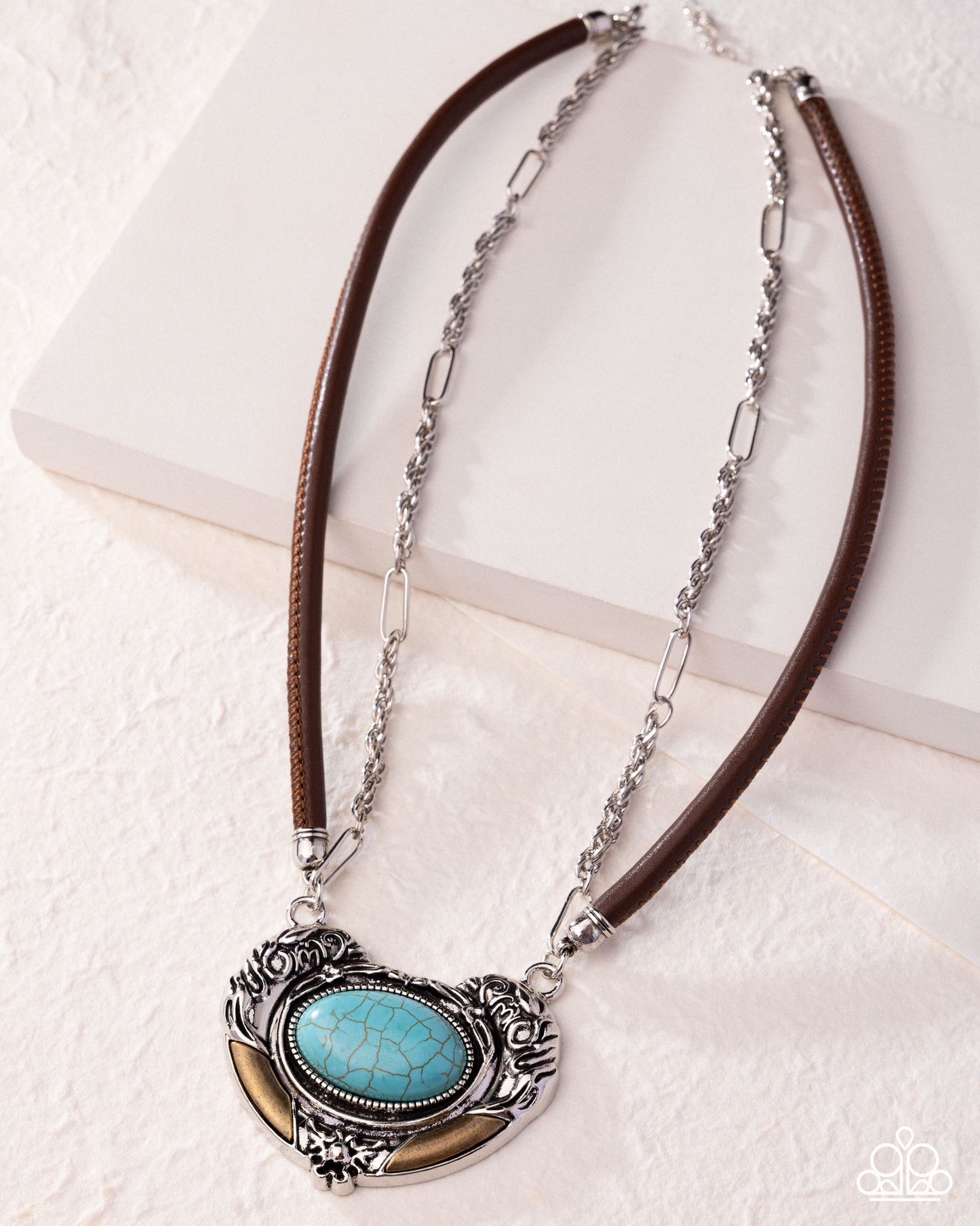 Grounded Gesture Blue Necklace