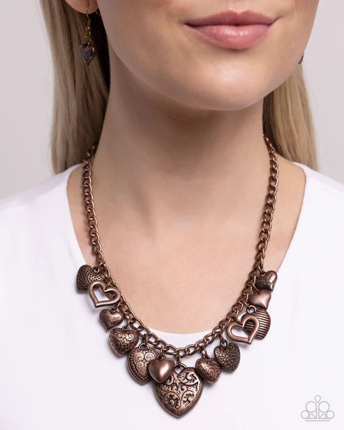 Heart Hangout Copper Necklace