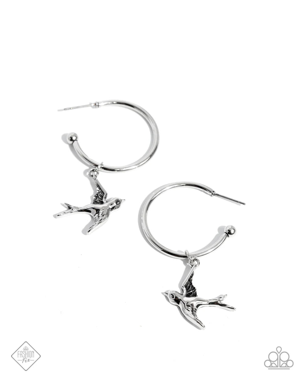 Meadowlark Memento Silver Hoop Earrings