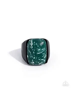 Crowd Pleasing Color - green - Paparazzi MENS Ring