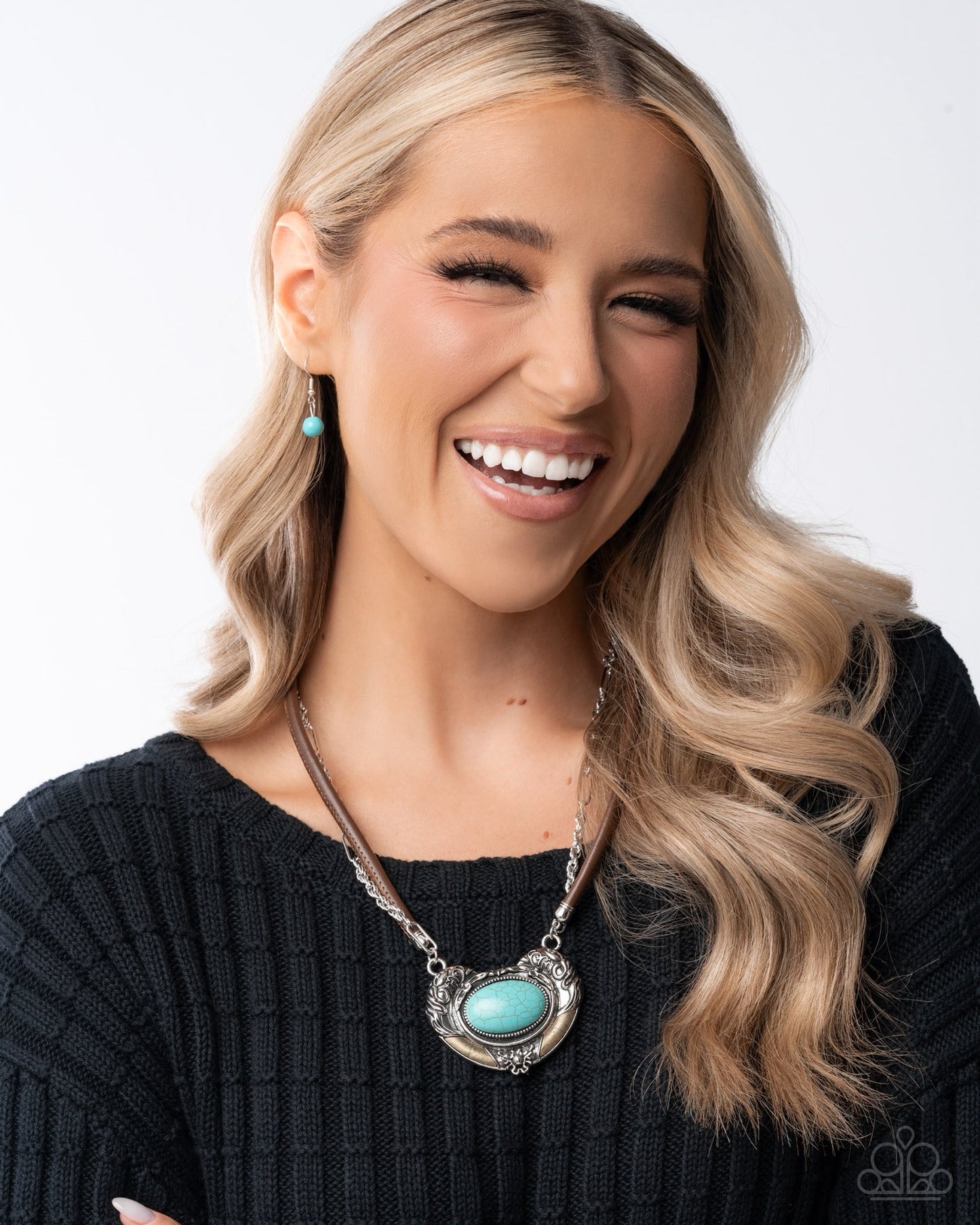 Grounded Gesture Blue Necklace