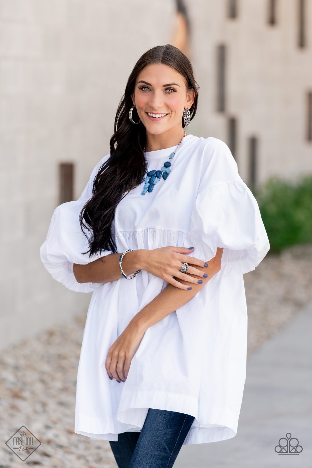 Night Nouveau - Blue - Necklace - Fashion Fix