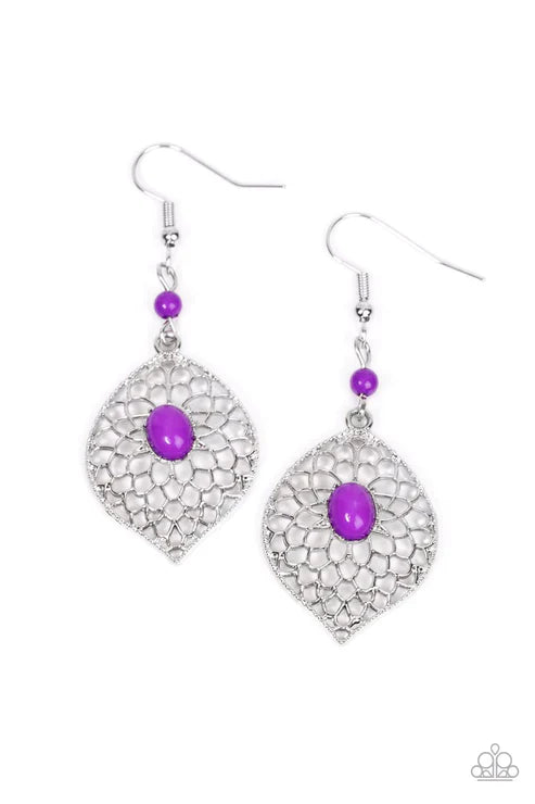 Perky Perennial Purple Earrings