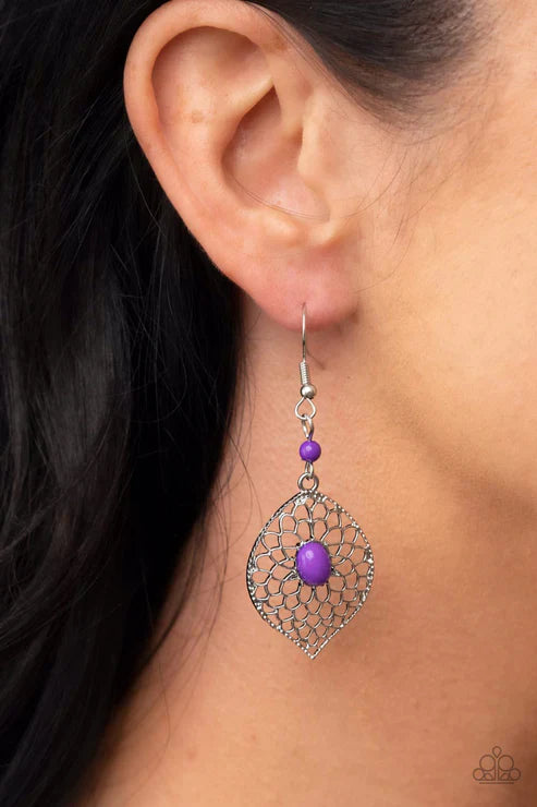 Perky Perennial Purple Earrings