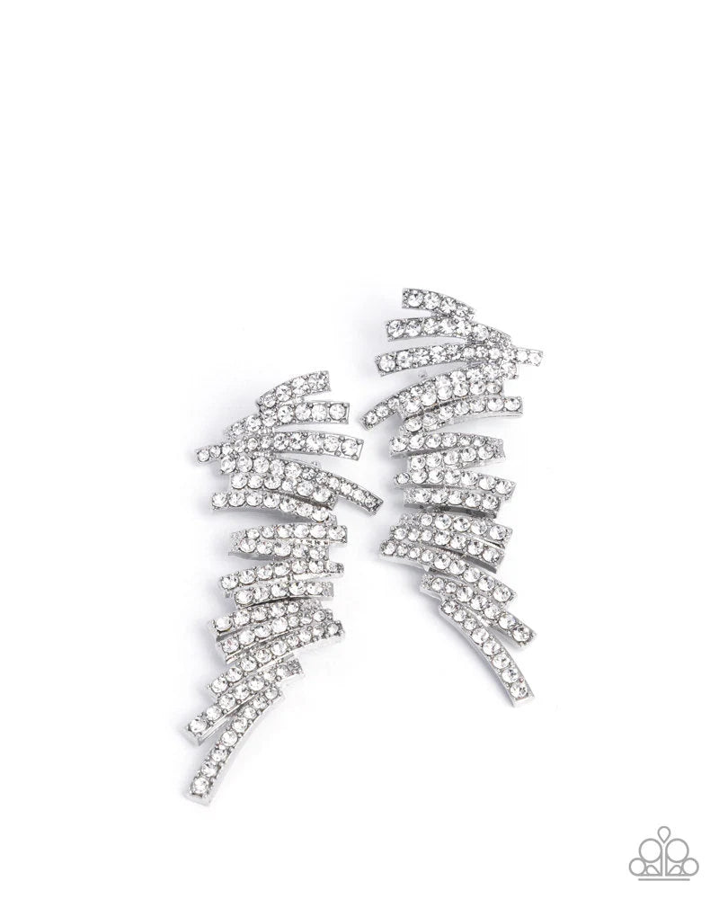Scattered Surety White Post Earrings