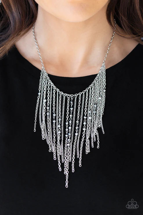 First Class Fringe Silver Necklace