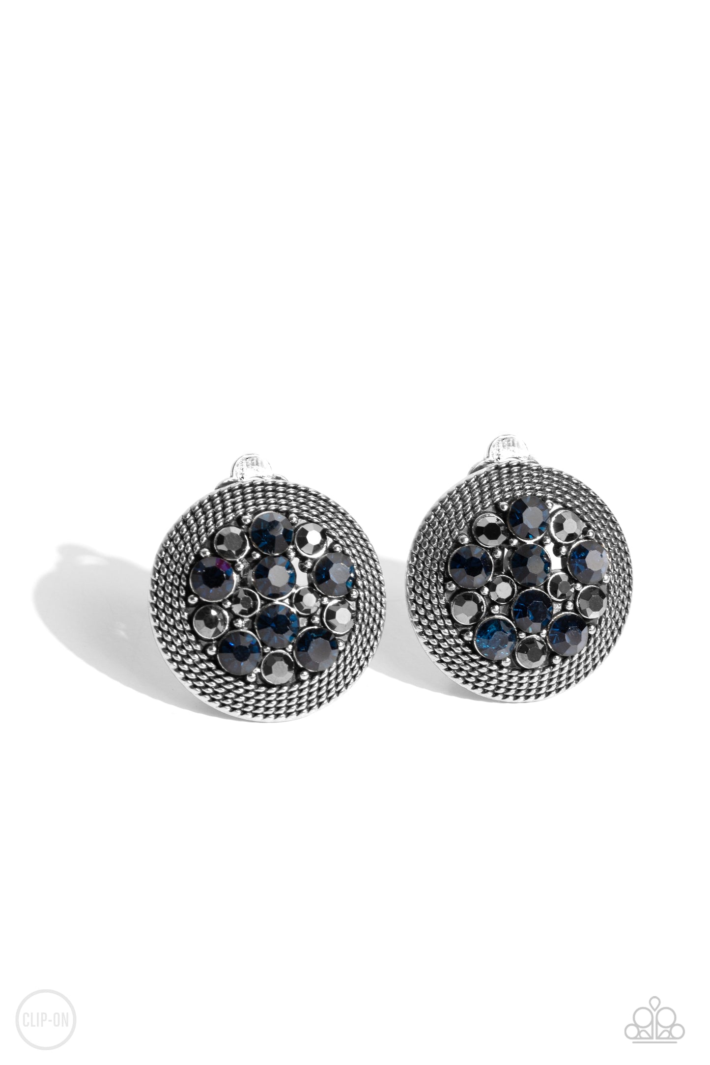 Stellar Status - Blue - Clip On Blue Earrings