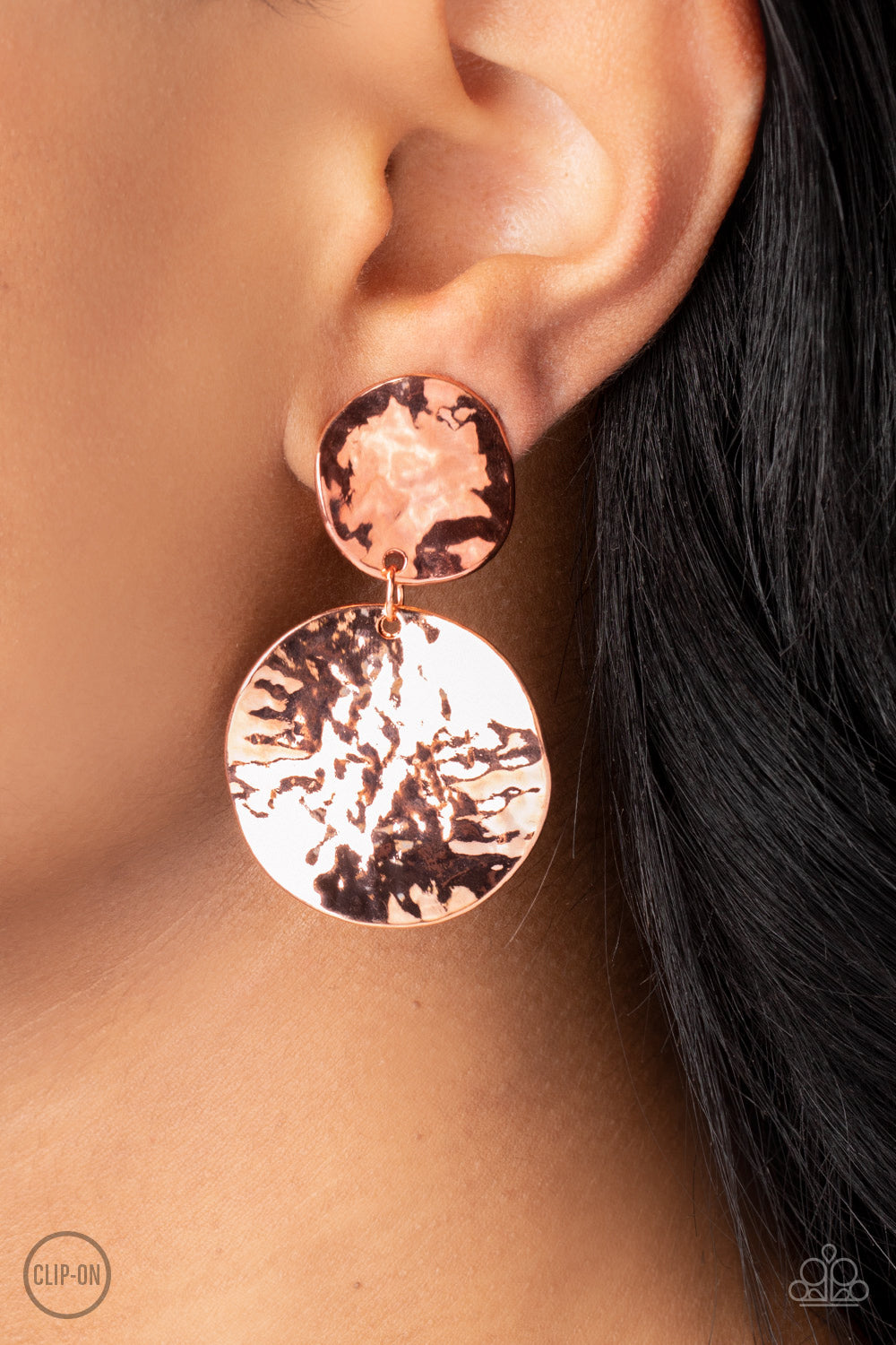 Rush Hour - Copper - Clip-On Earrings