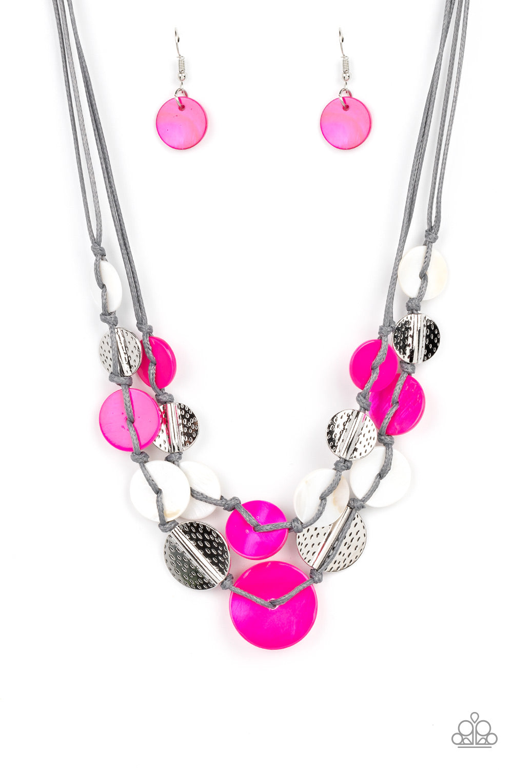 Barefoot Beaches Pink Necklace & Shore Up Pink Bracelet Combo Set