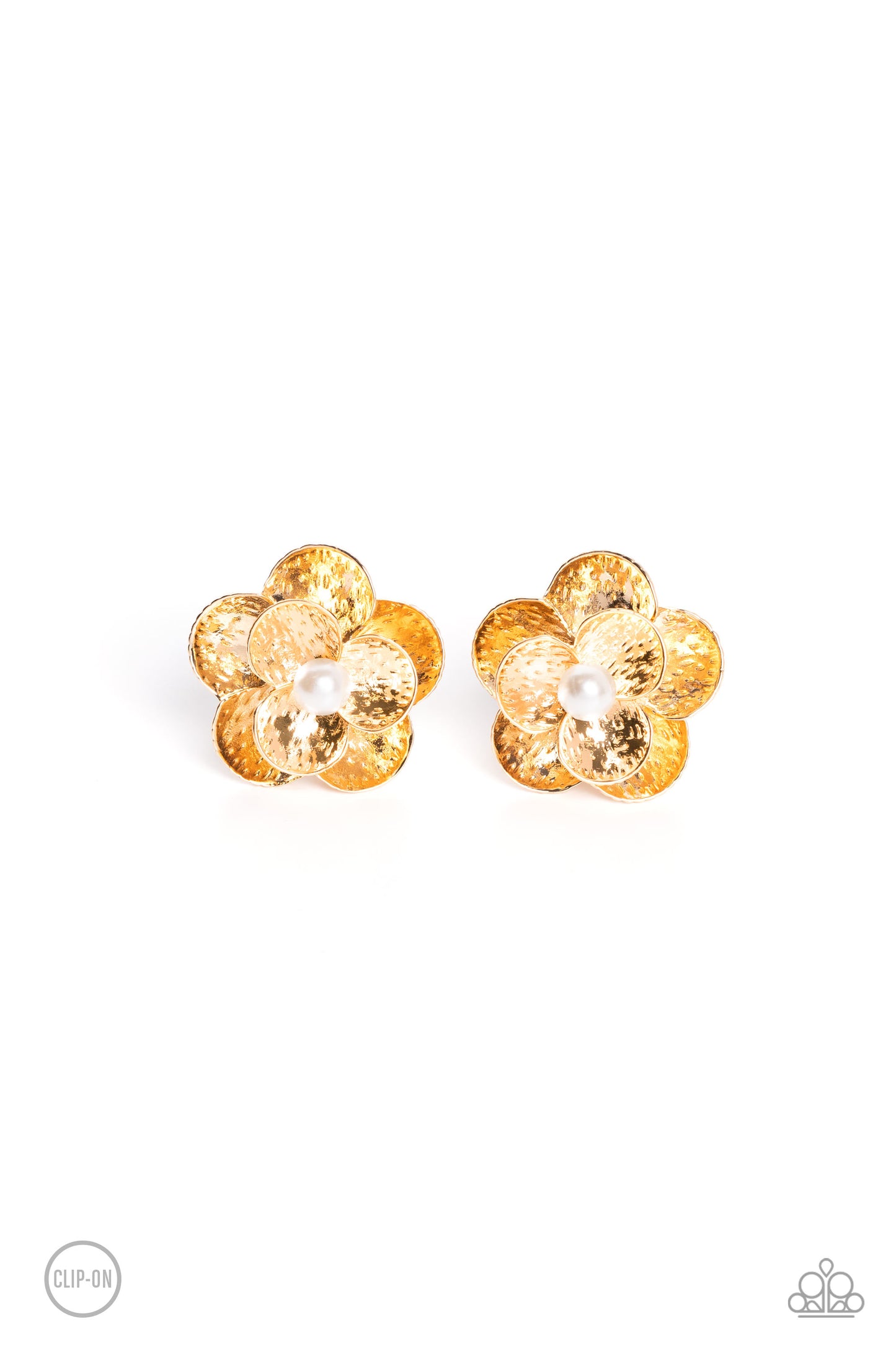 Miami Magic - Gold Clip On Earrings