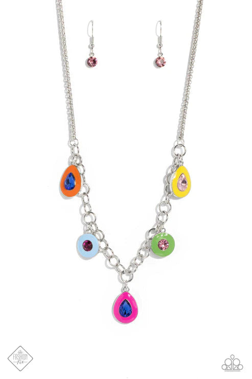 Colorblock Craze Multi Necklace - Fashion Fix