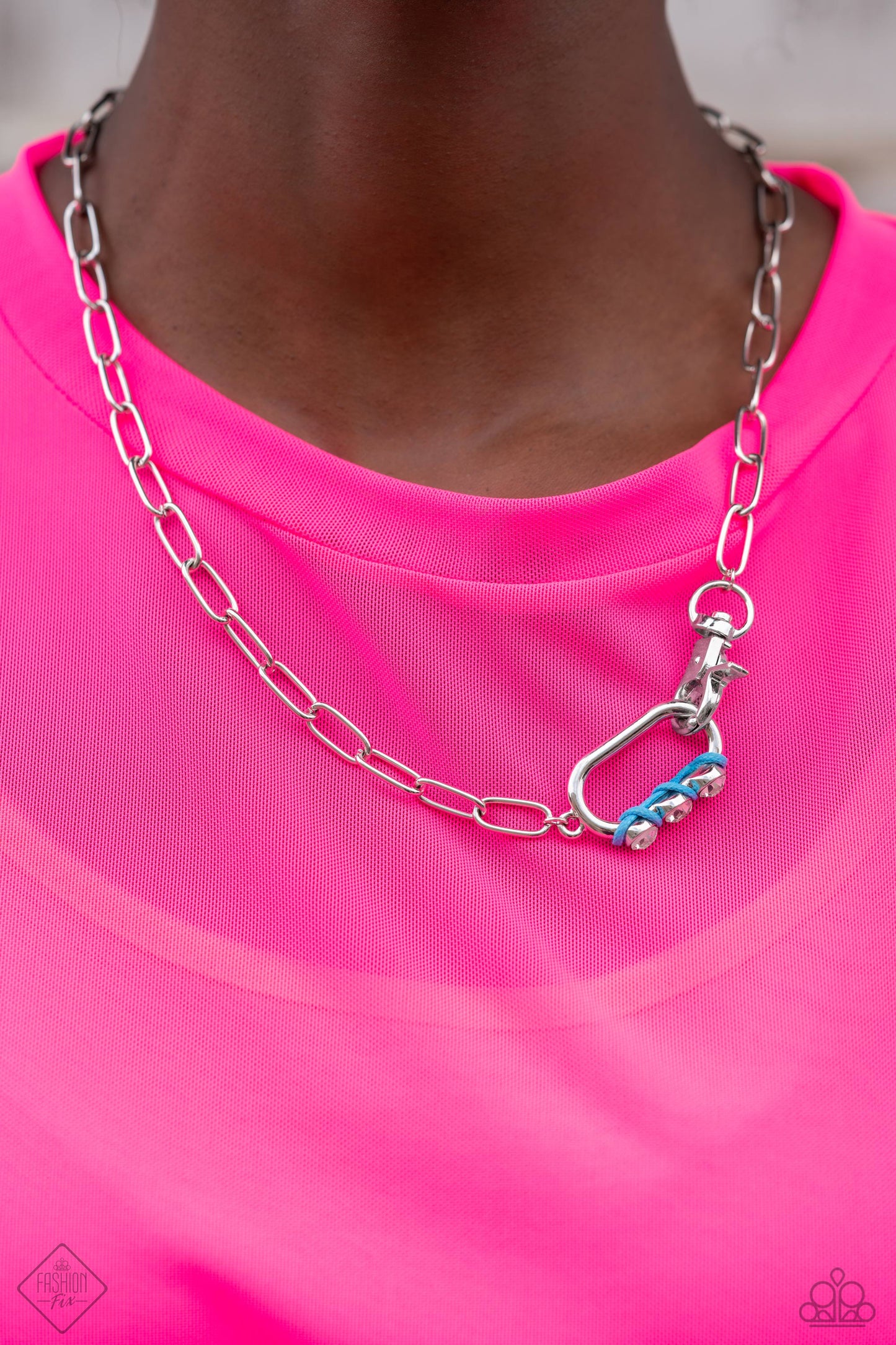 Dont Want to Miss a STRING - Blue Necklace - Fashion Fix