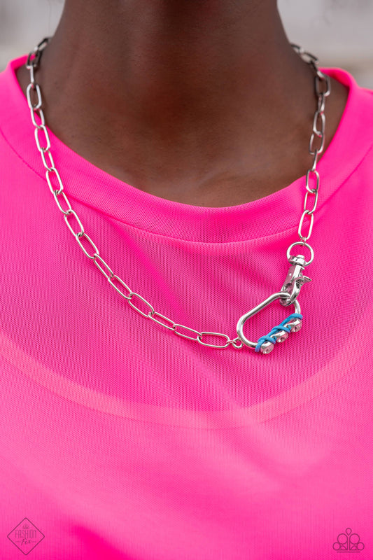 Dont Want to Miss a STRING - Blue Necklace - Fashion Fix