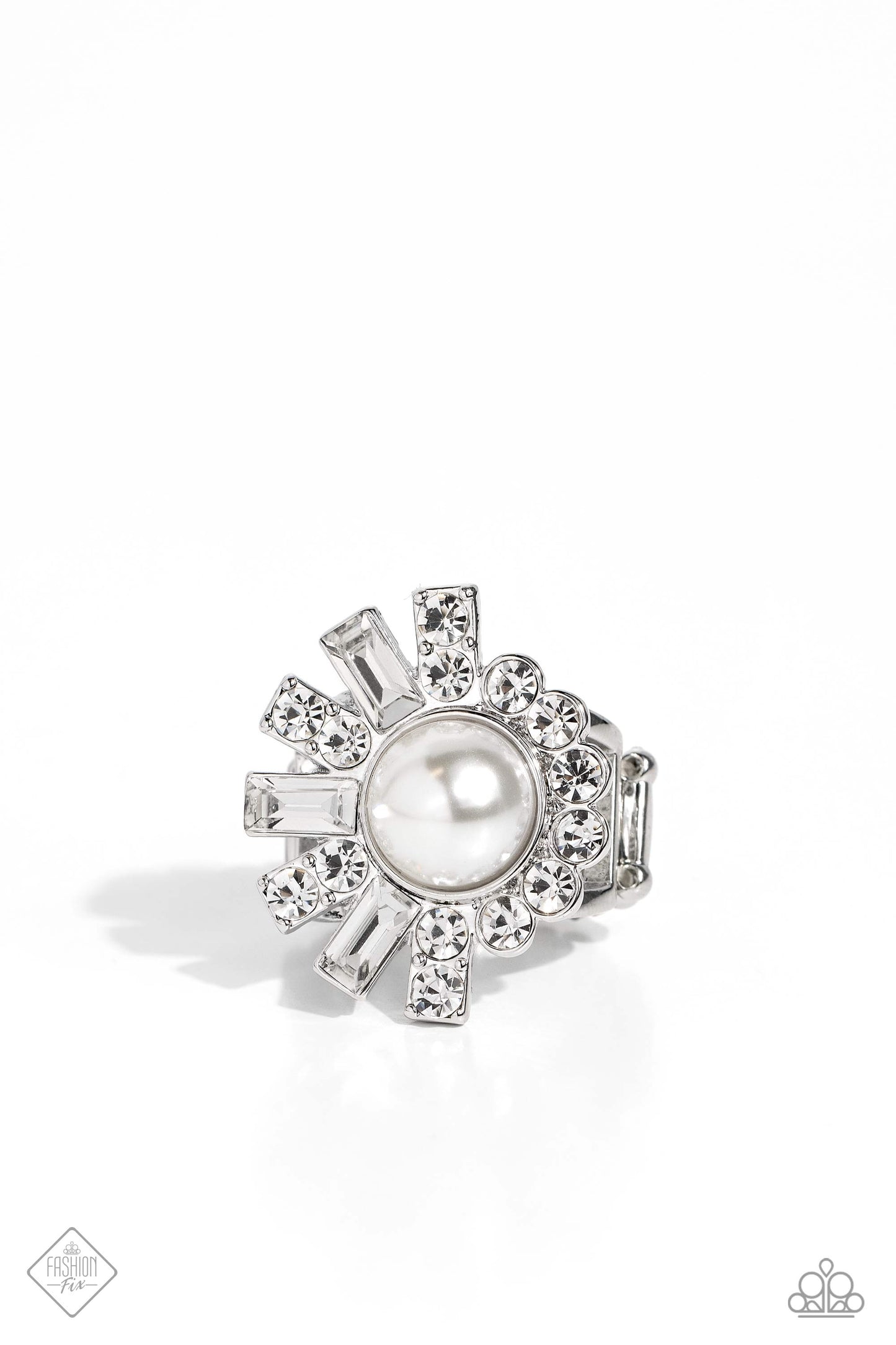 Gatsby Getaway - White Ring - Fashion Fix - Oct