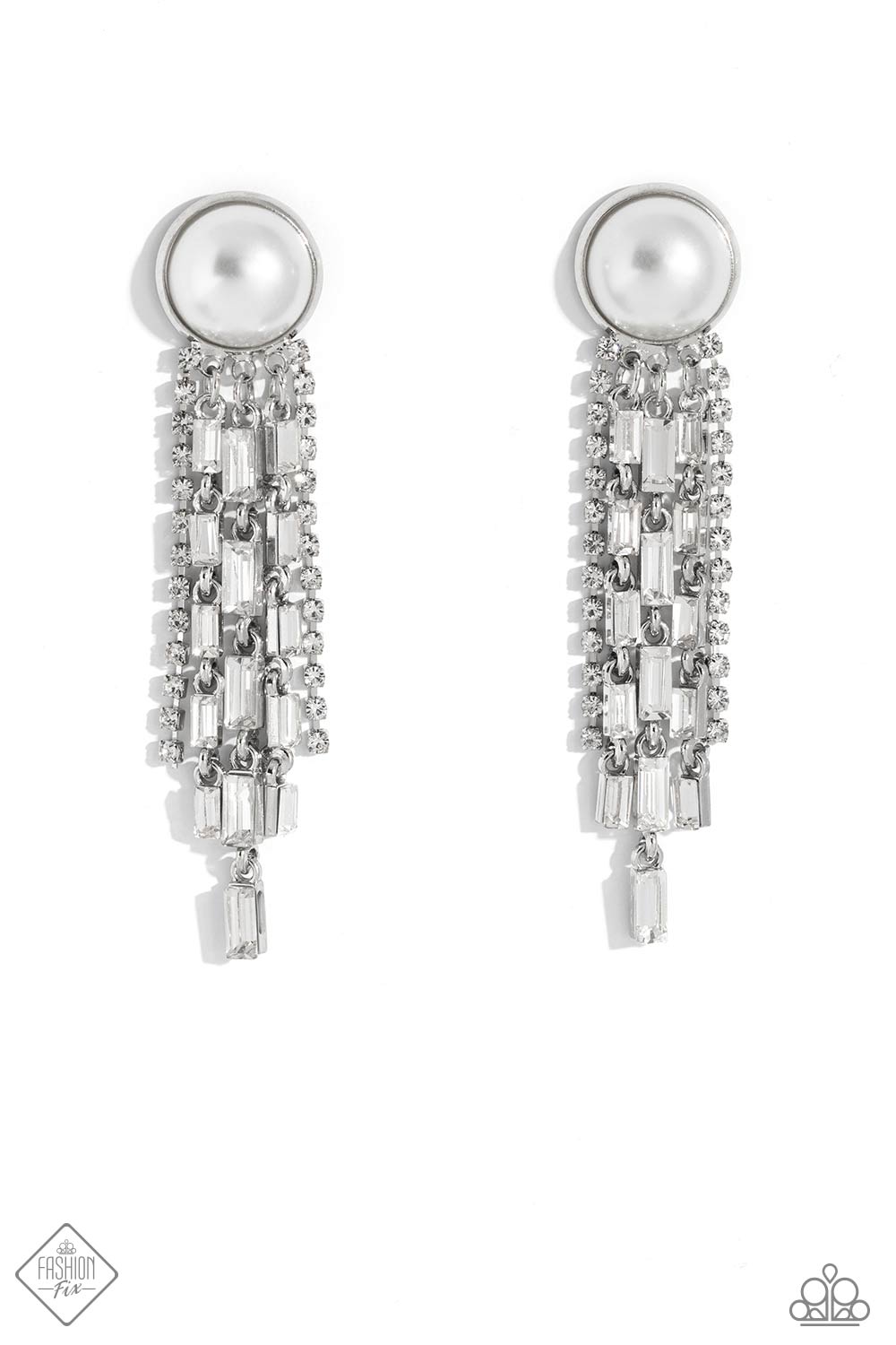 Genuinely Gatsby - White Earrings - Fashion Fix