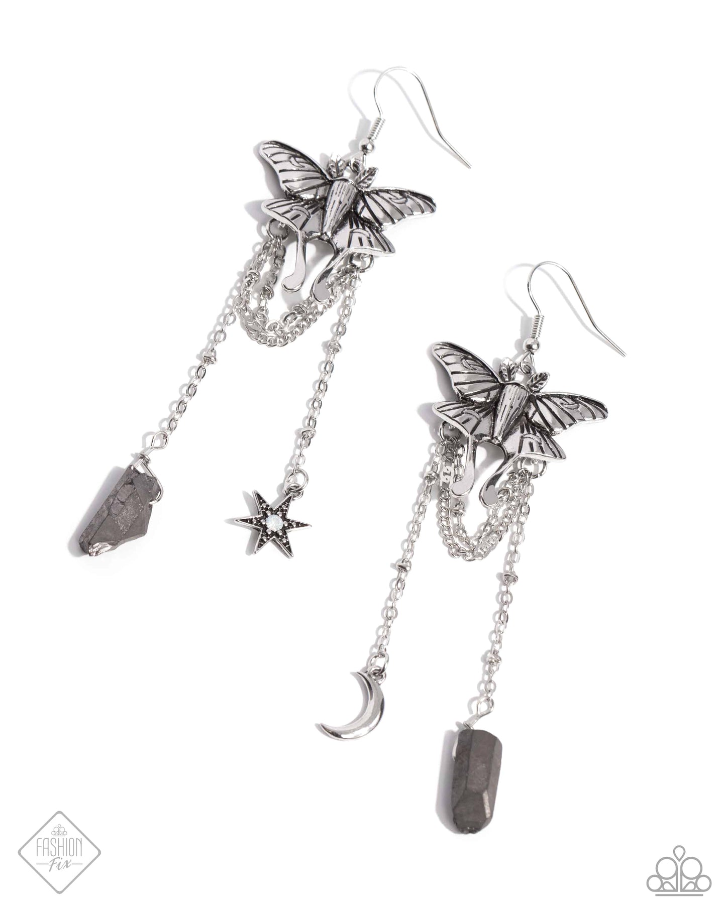 Moth Master - Silver Earrings - Fashion Fix