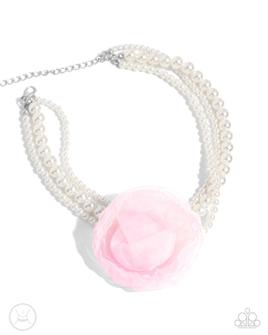 Radiant Rosette - Pink Choker