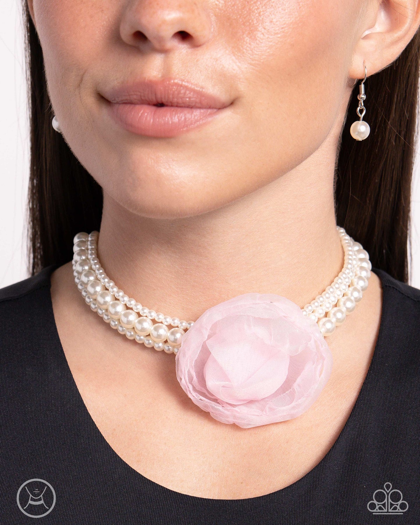 Radiant Rosette - Pink Choker