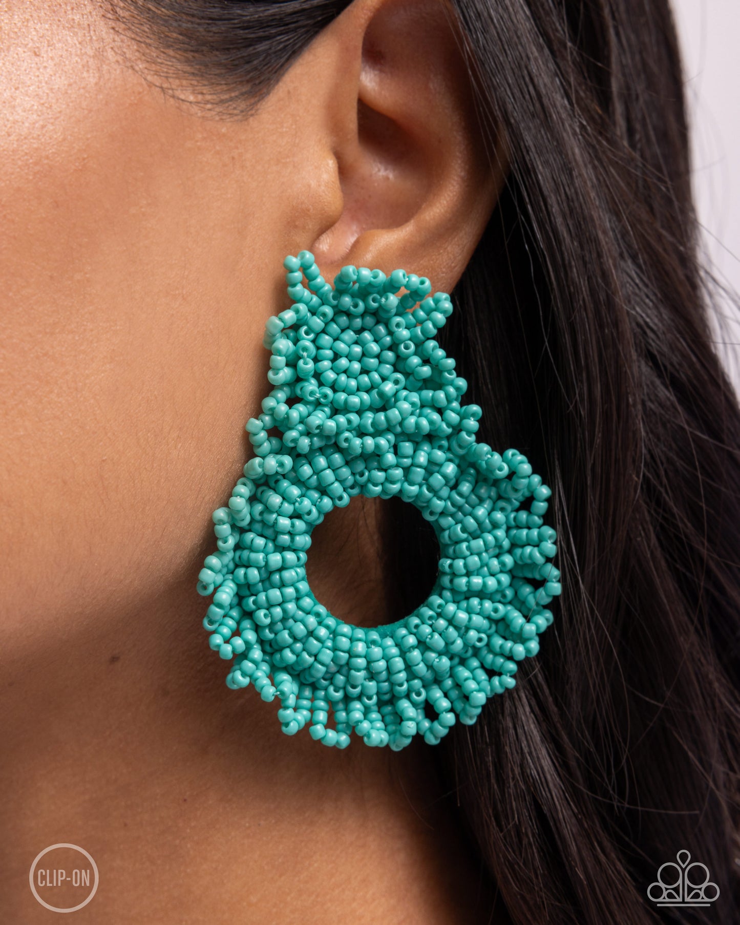 Explosive Energy - Blue - Clip-On Earrings