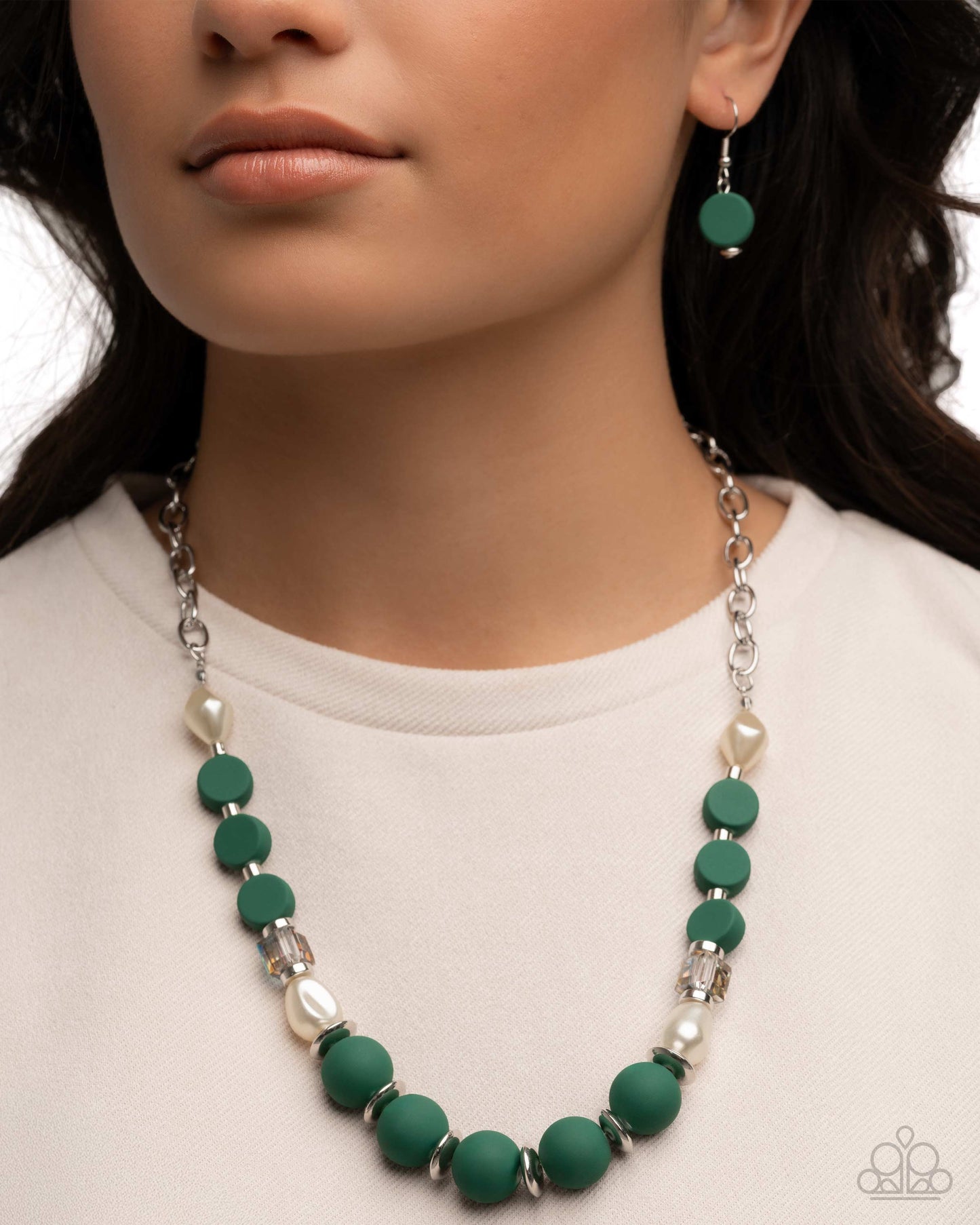 And Just Like That Necklace and Like-Minded Green Combo Set