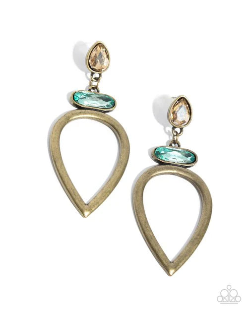 Cultured Chic Brass Earrings