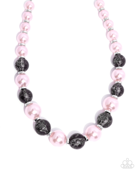 Lacy Lady Pink Necklace & Lacy Leisure Pink Bracelet - Combo Set