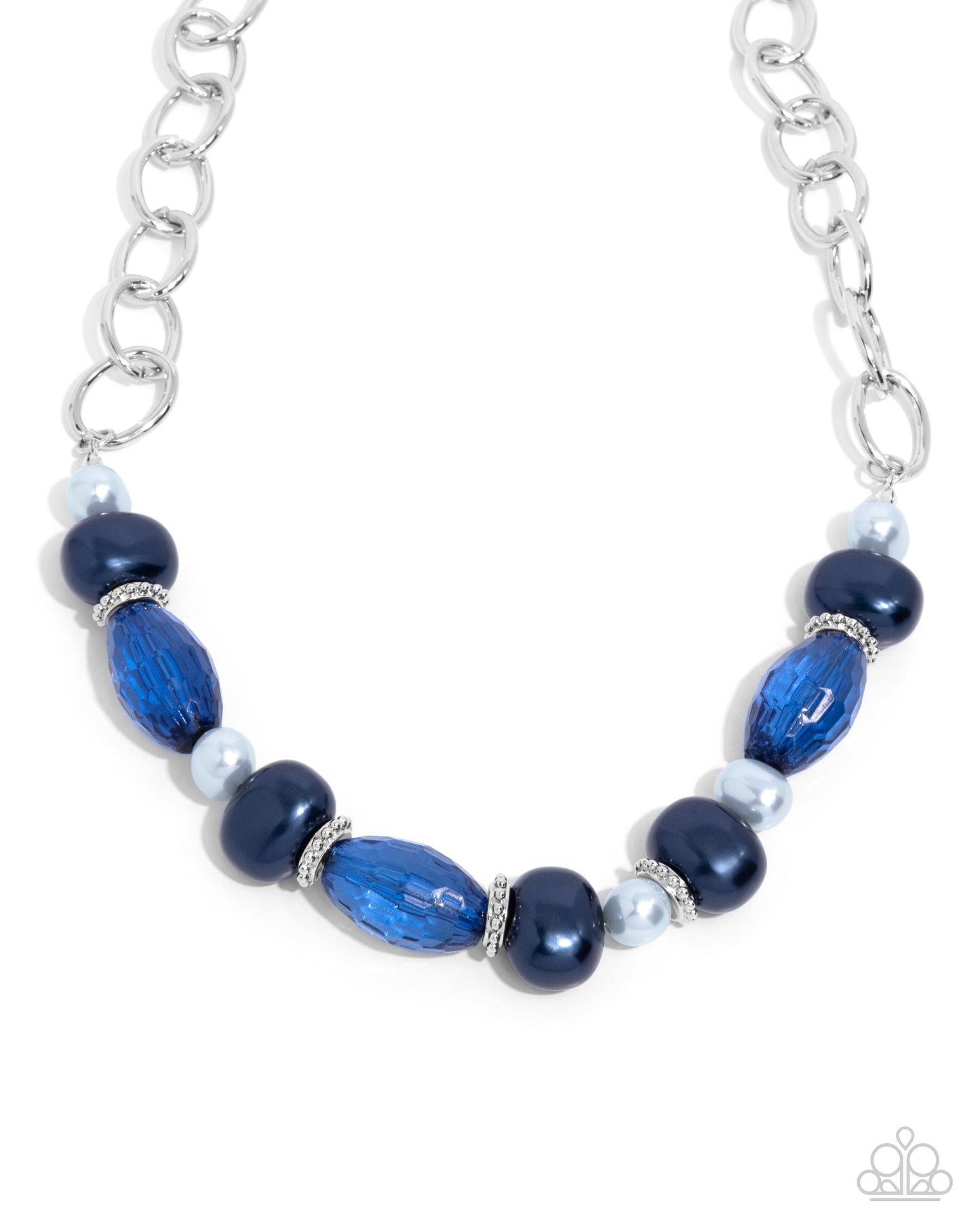 Pearly Patron - Blue Necklace - Pearly Passenger Blue Bracelet Combo Set