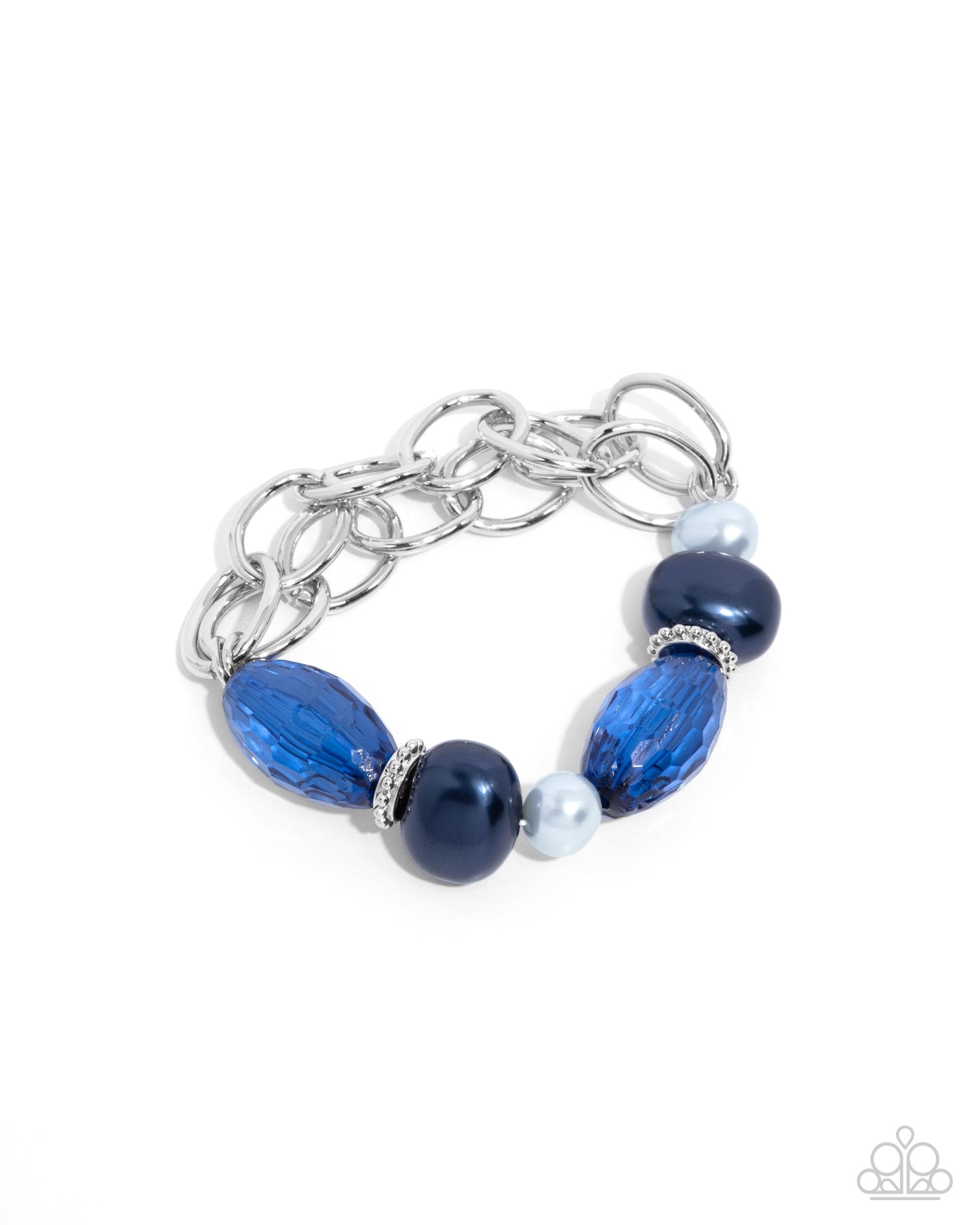 Pearly Patron - Blue Necklace - Pearly Passenger Blue Bracelet Combo Set