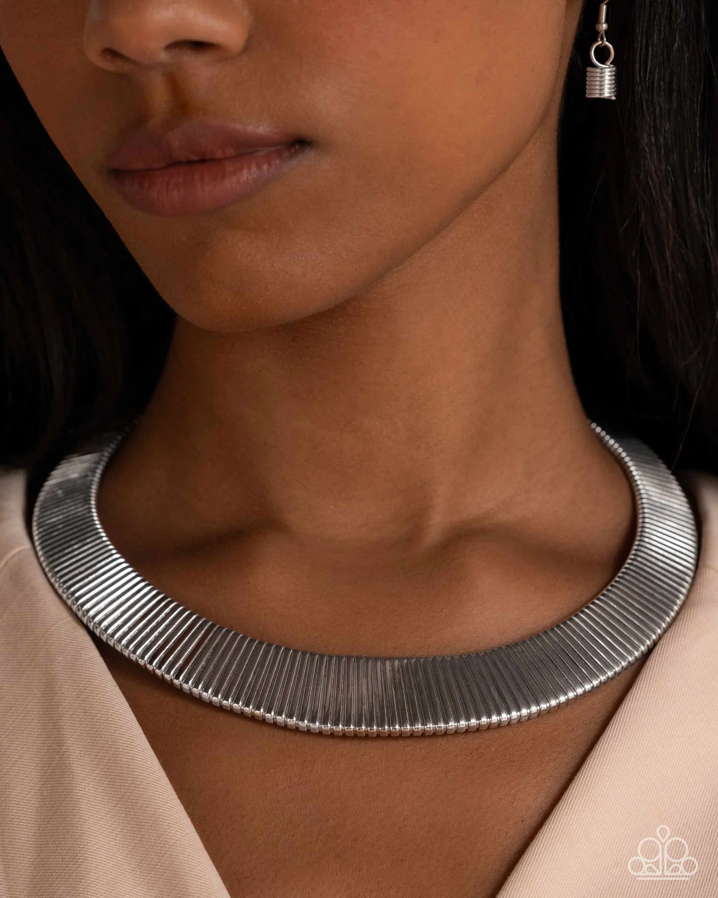 Fringe Formal Silver Necklace