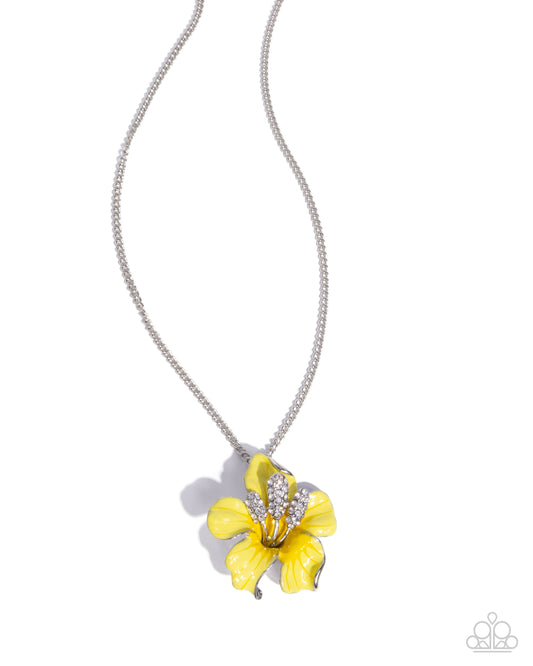 Floral Front - Yellow Necklace