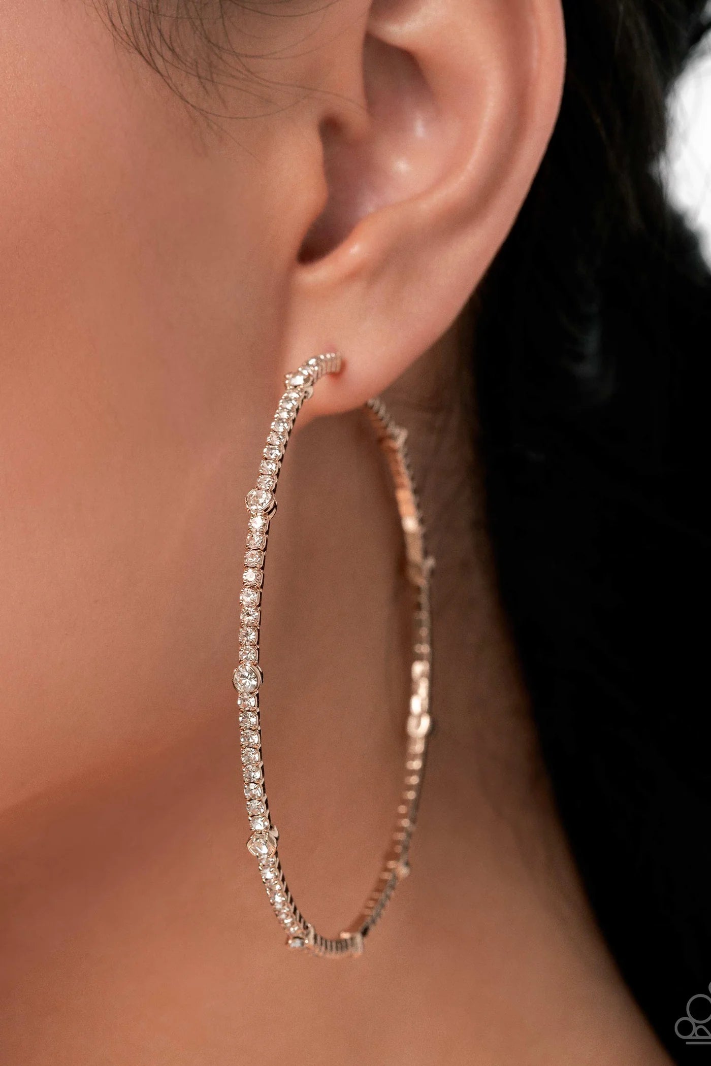 Sensational Squares - Gold Hoop Earrings - LOP