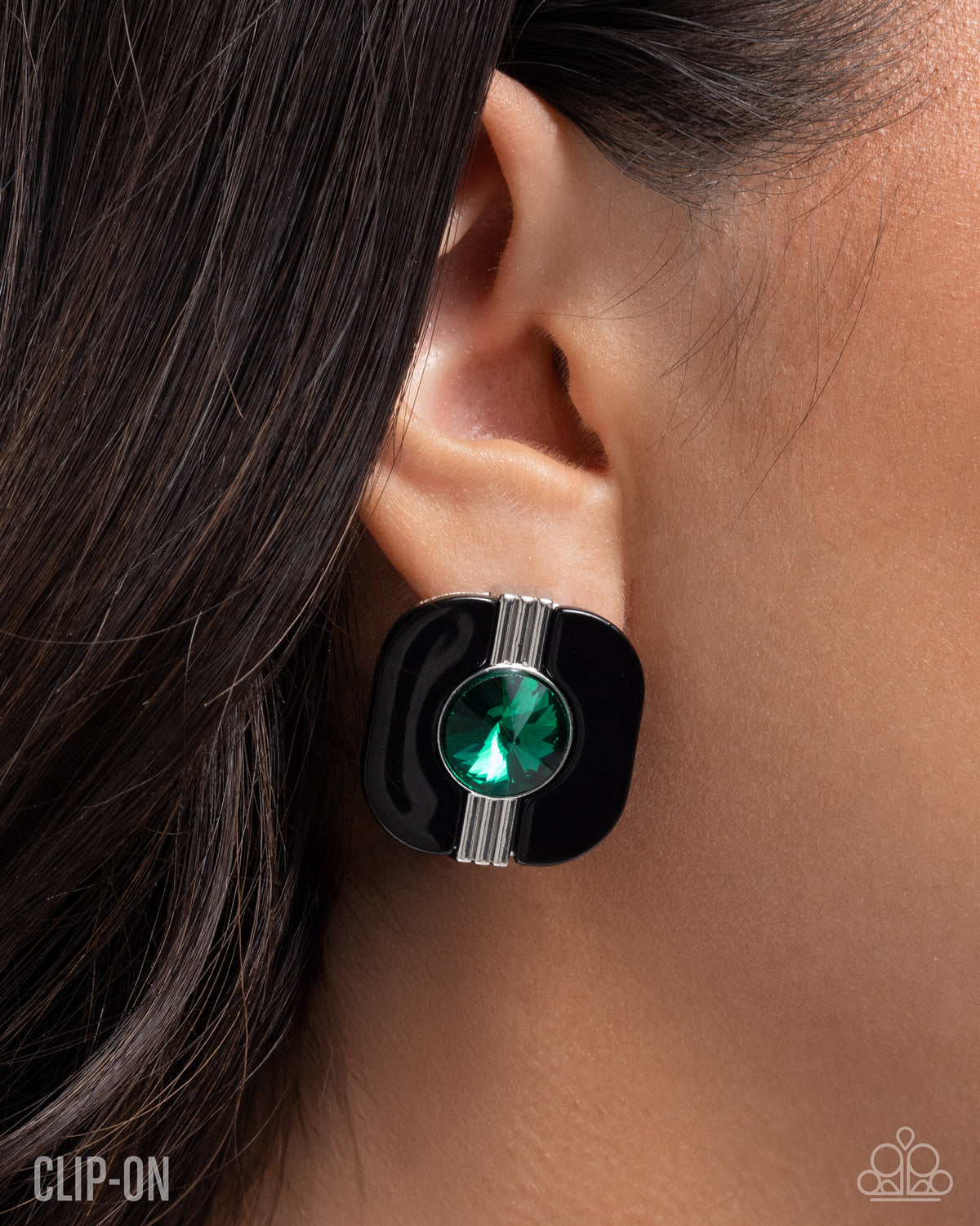 Scintillating Specialty - Green - Clip On Earrings
