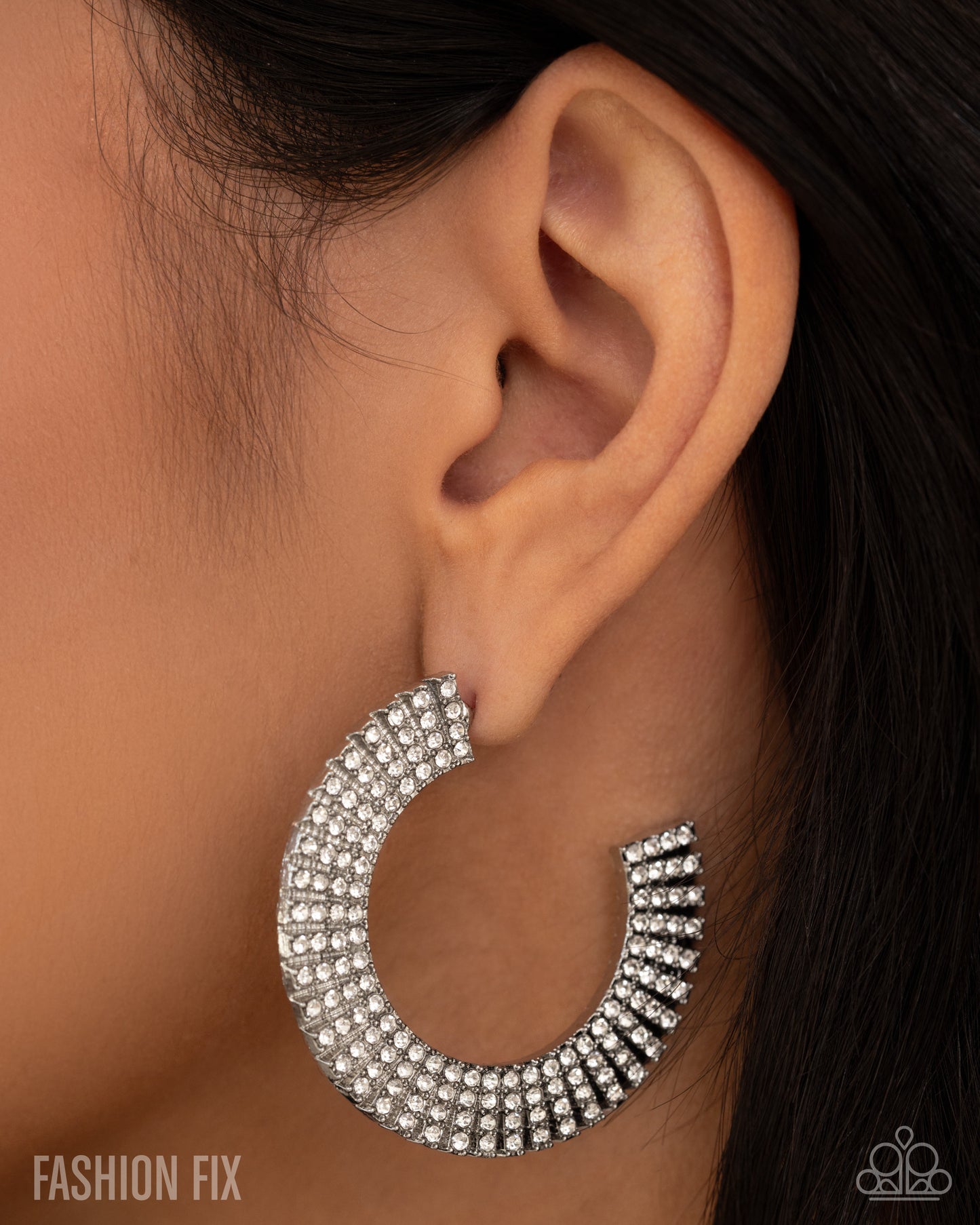 Audacious Allure Earrings & Fierce On Fleek White Bracelet - Fashion Fix Combo Set