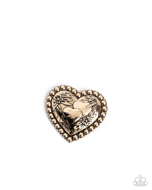 A Breath of Fresh Romance m- Gold Brooch
