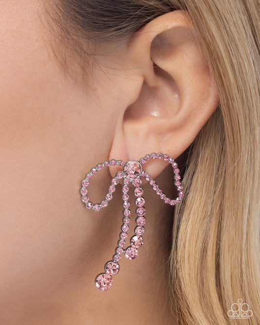 Black Tie Bow - Pink