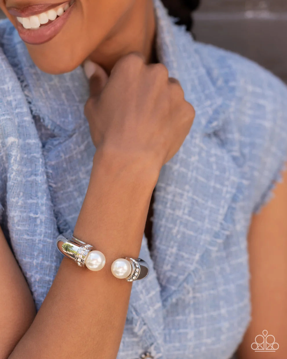 Breathtaking Balance White Bracelet