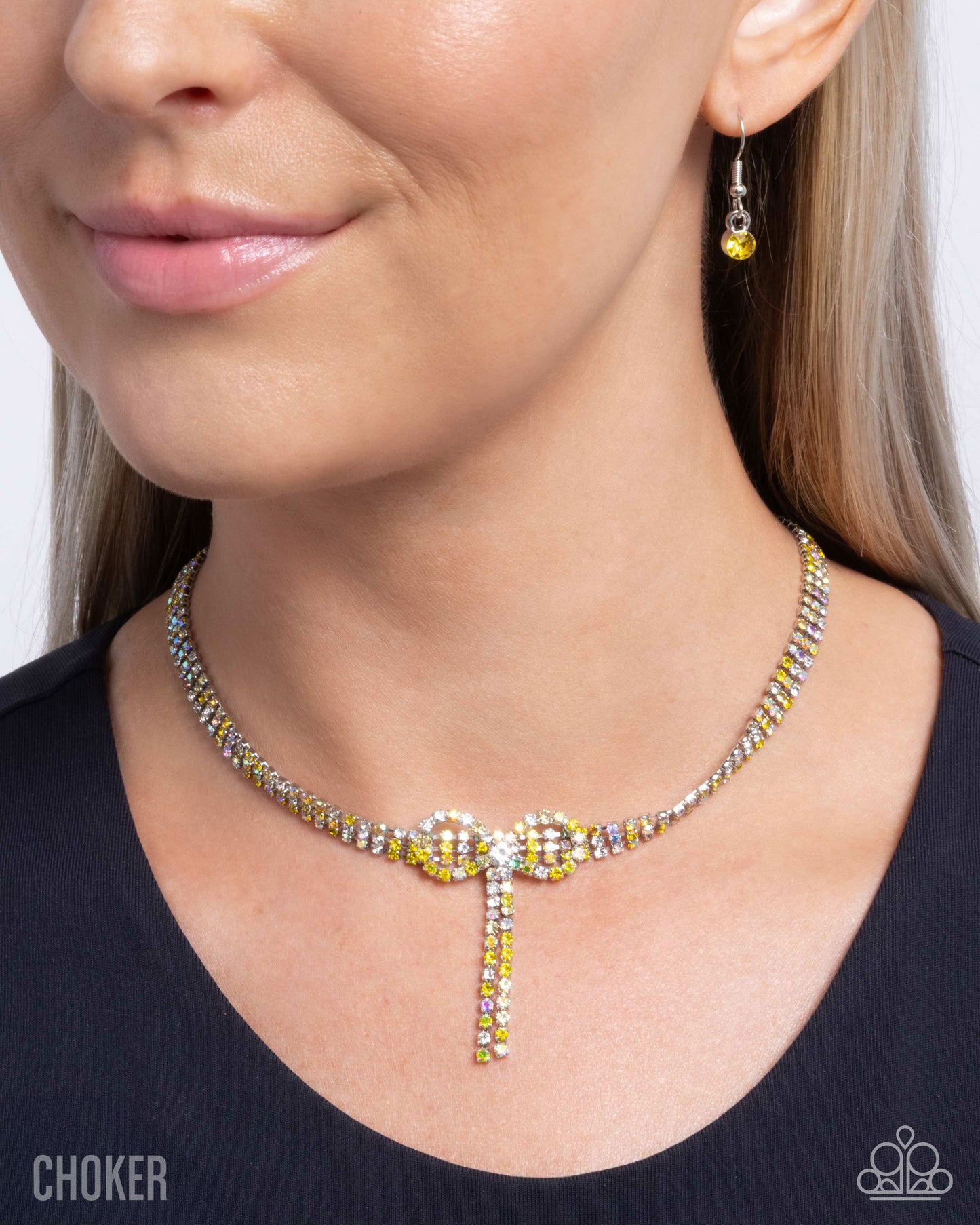 Buckingham Bow Yellow Choker