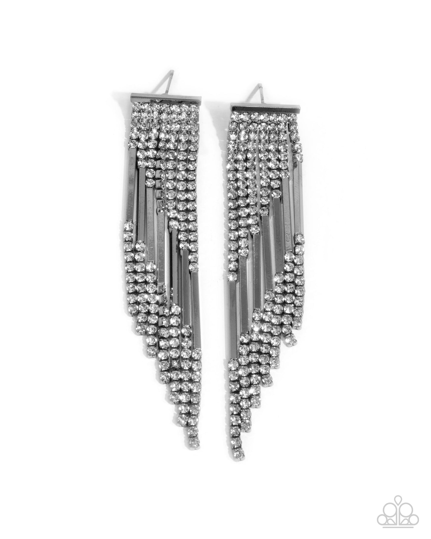 Careless Cascade - Blue or Silver Earrings
