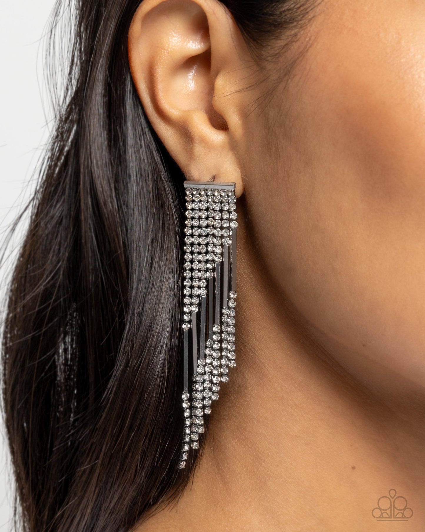 Careless Cascade - Blue or Silver Earrings