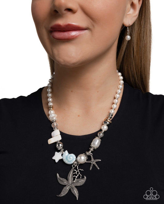 Coastal Cameo Blue Necklace