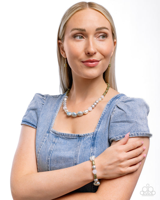 Captivating Can-Can Multi Charmining Can-Can Multi Bracelet & Necklace Combo Set