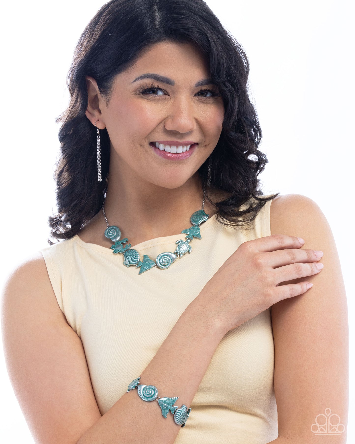 Coastal Shelf - Blue Bracelet &  Coastal Cay Combo Set